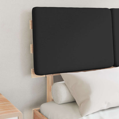 vidaXL Bettgestell mit gepolstertem Kopfteil Schwarz 120 x 200 cm