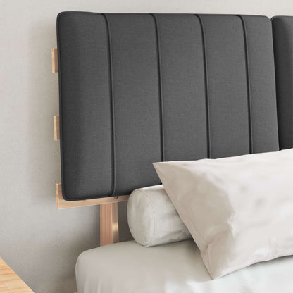 vidaXL Bettgestell mit gepolstertem Kopfteil Dunkelgrau 120 x 190 cm