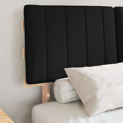 vidaXL Bettgestell mit gepolstertem Kopfteil Schwarz 120 x 190 cm