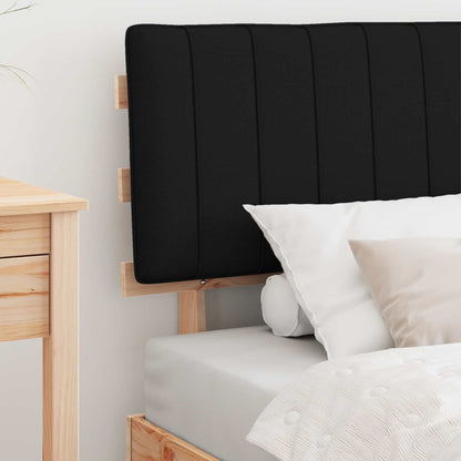 vidaXL Cadre de lit avec tête de lit rembourrée Noir 90 x 200 cm