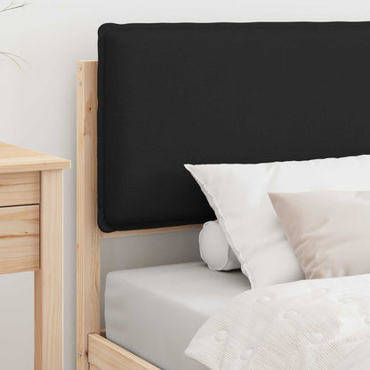 vidaXL Bettgestell mit gepolstertem Kopfteil Schwarz 90 x 190 cm