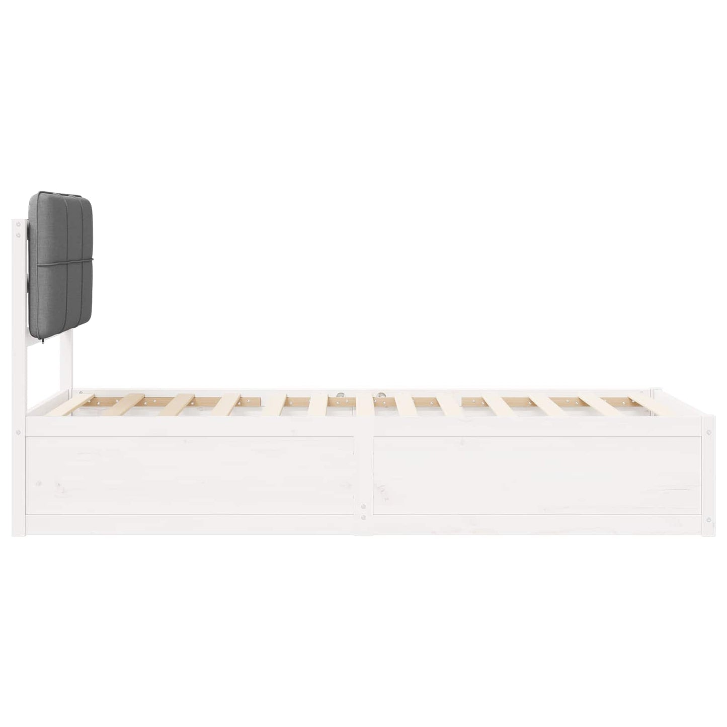 vidaXL Cadre de lit avec tête de lit rembourrée Gris clair 80 x 200 cm
