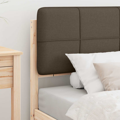 vidaXL Bettgestell mit gepolstertem Kopfteil Taupe 75 x 190 cm