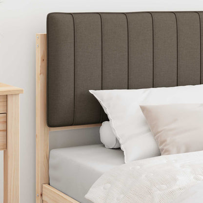 Bettgestell mit gepolstertem Kopfteil Taupe 100 x 200 cm