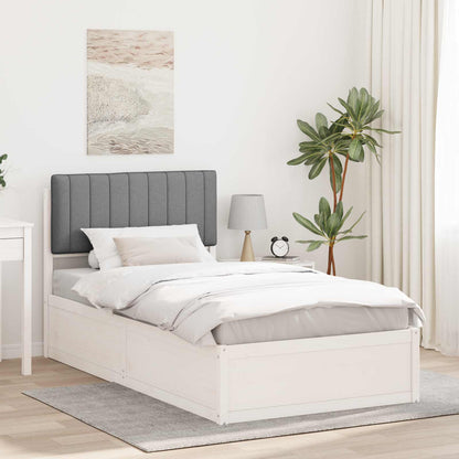 Bettgestell mit gepolstertem Kopfteil Hellgrau 100 x 200 cm