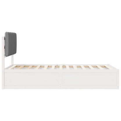 Bettgestell mit gepolstertem Kopfteil Hellgrau 100 x 200 cm