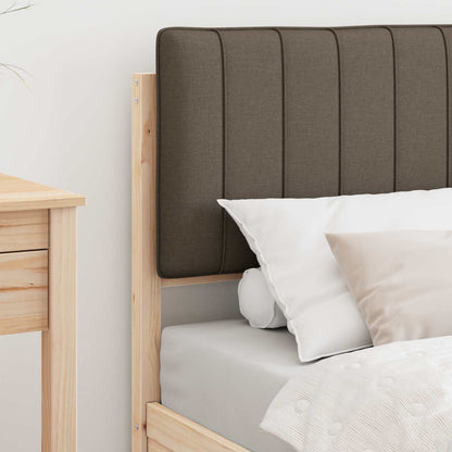 vidaXL Bettgestell mit gepolstertem Kopfteil Taupe 80 x 200 cm