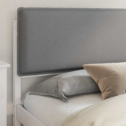 Bettgestell mit gepolstertem Kopfteil Hellgrau 180 x 200 cm