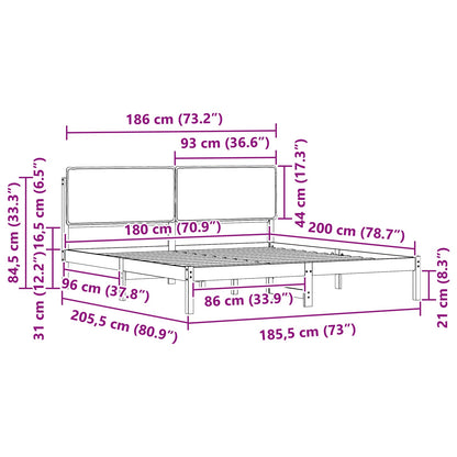 Bettgestell mit gepolstertem Kopfteil Hellgrau 180 x 200 cm