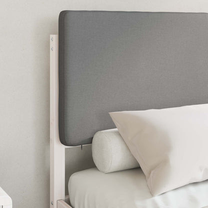 Bettgestell mit gepolstertem Kopfteil Hellgrau 120 x 190 cm