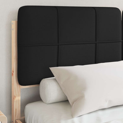 Bettgestell mit gepolstertem Kopfteil Schwarz 135 x 190 cm