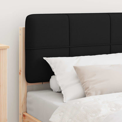 vidaXL Bettgestell mit gepolstertem Kopfteil Schwarz 90 x 190 cm