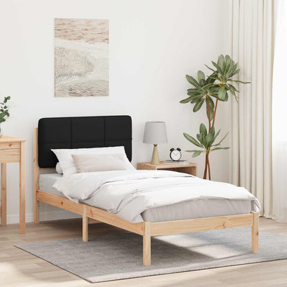 vidaXL Bettgestell mit gepolstertem Kopfteil Schwarz 90 x 190 cm