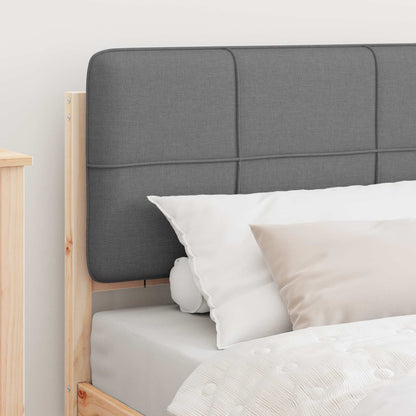 vidaXL Bettgestell mit gepolstertem Kopfteil Hellgrau 75 x 190 cm