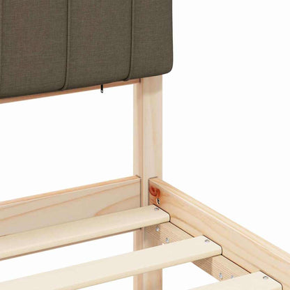 Bettgestell mit gepolstertem Kopfteil Taupe 140 x 190 cm