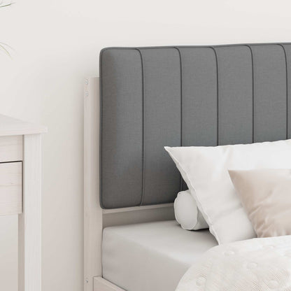 Bettgestell mit gepolstertem Kopfteil Hellgrau 80 x 200 cm