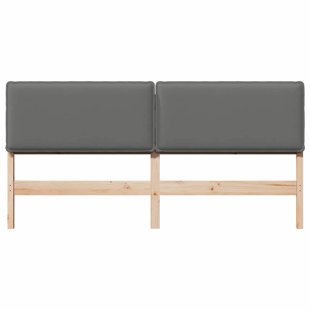 Gepolstertes Kopfteil Natürlich und Hellgrau 200 cm