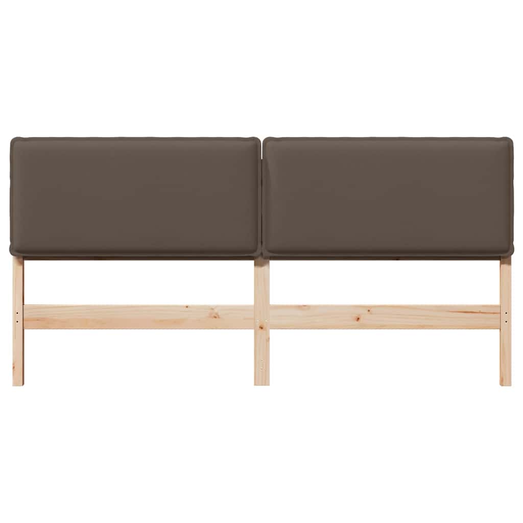 Gepolstertes Kopfteil Natürlich und Hellgrau 200 cm