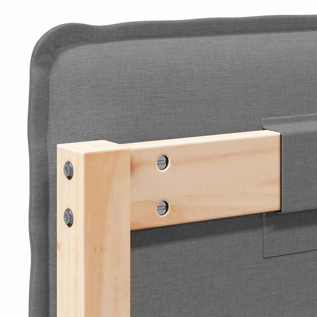 Gepolstertes Kopfteil Natürlich und Hellgrau 180 cm