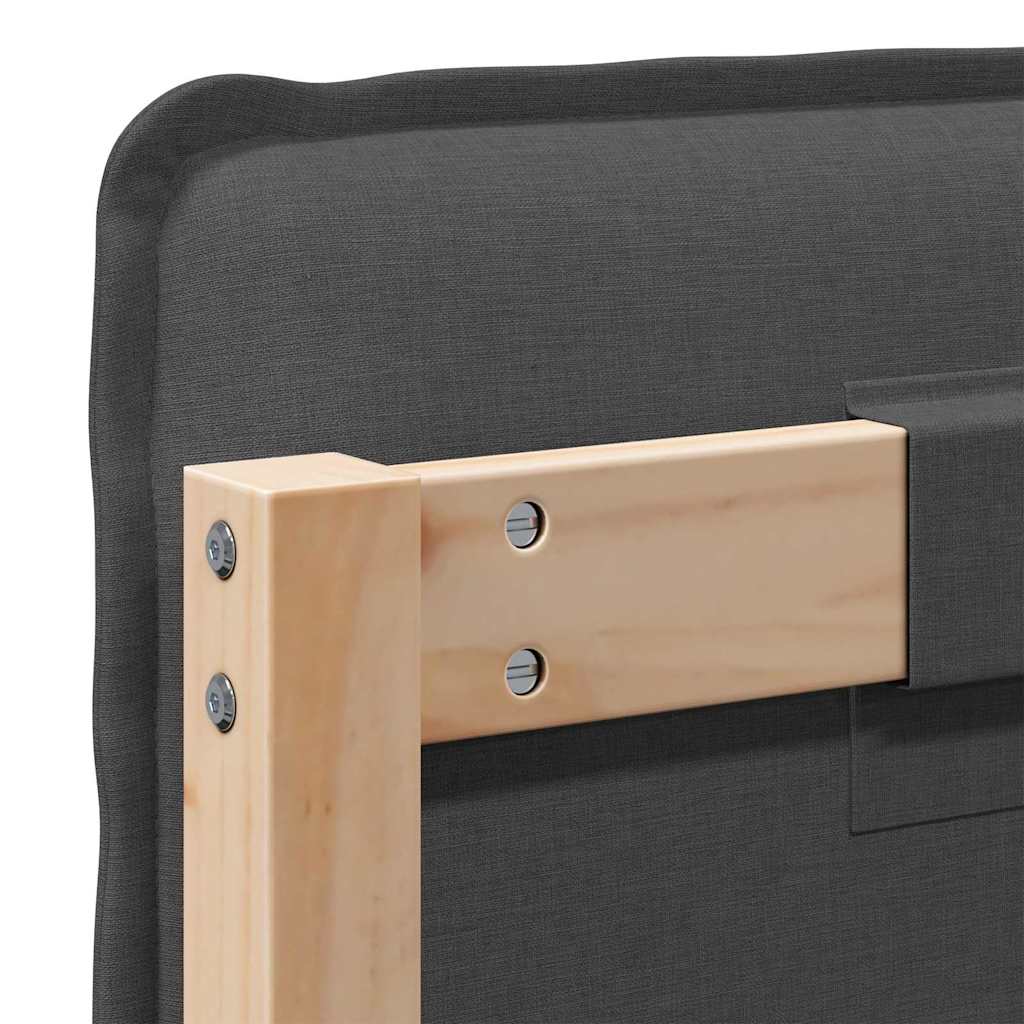 Gepolstertes Kopfteil Natürlich und Dunkelgrau 180 cm