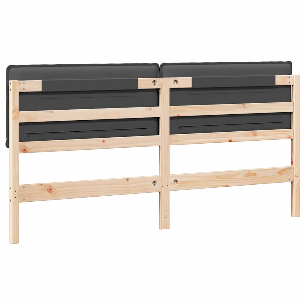 Gepolstertes Kopfteil Natürlich und Dunkelgrau 180 cm