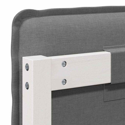 vidaXL Gepolstertes Kopfteil mit Kopfteil Weiß und Hellgrau 180 cm
