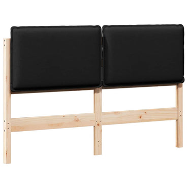 vidaXL Gepolstertes Kopfteil mit Kopfteil Natürlich und Schwarz 160 cm