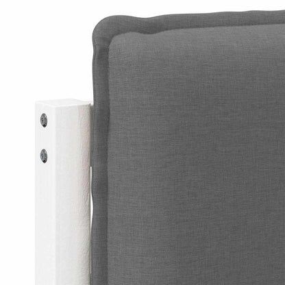 vidaXL Gepolstertes Kopfteil mit Kopfteil Weiß und Hellgrau 160 cm