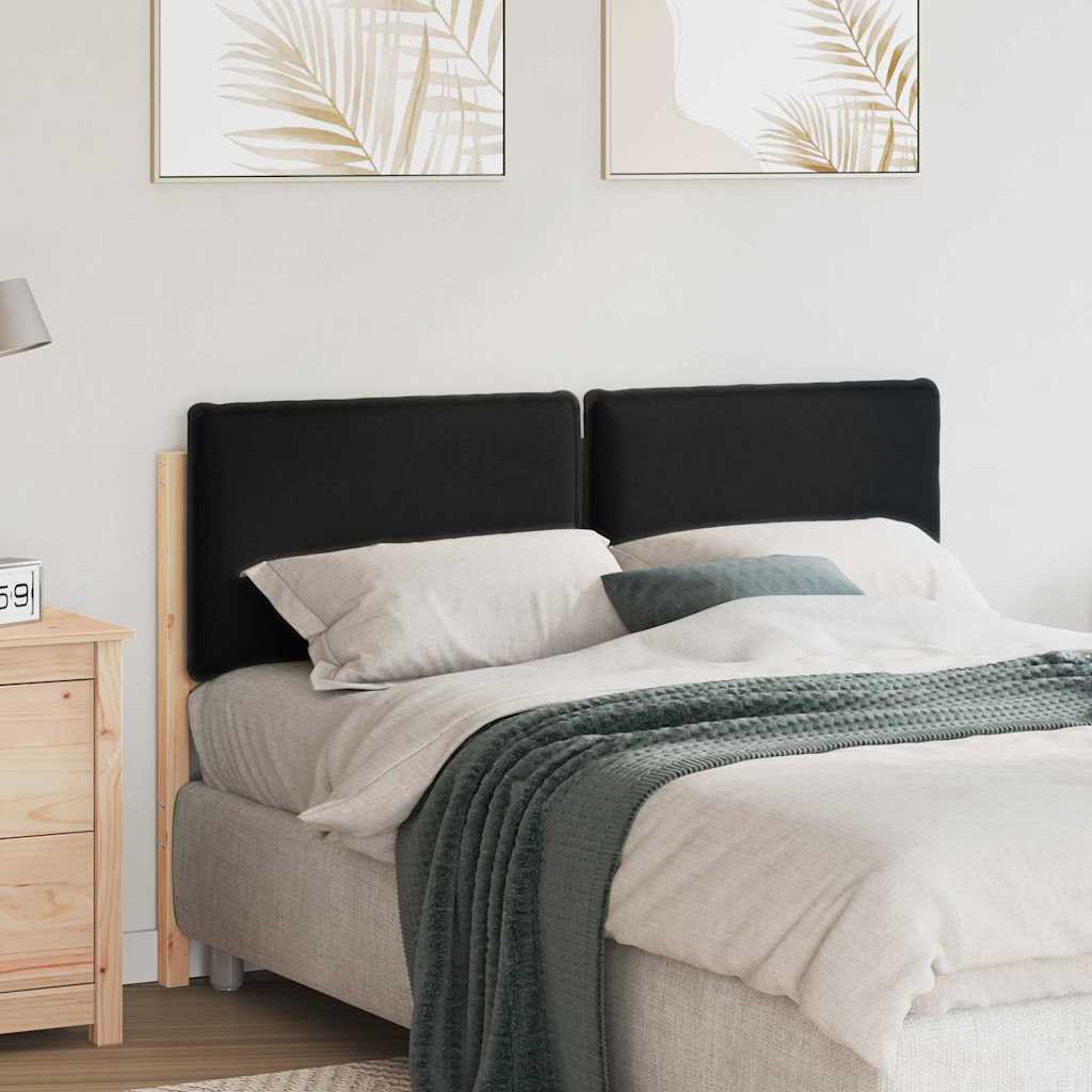 vidaXL Gepolstertes Kopfteil mit Kopfteil Natürlich und Schwarz 150 cm