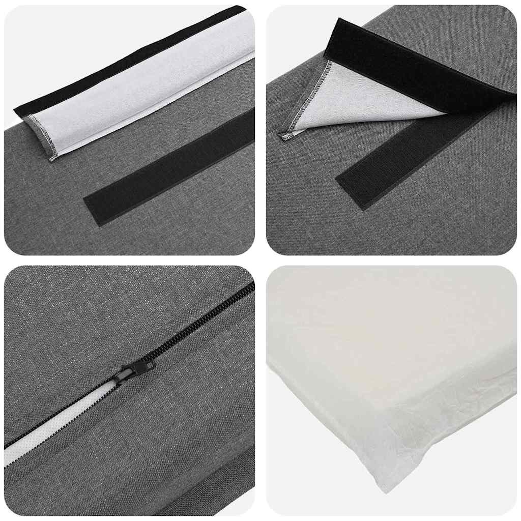 Gepolstertes Kopfteil mit Kopfteil Weiß und Hellgrau 150 cm