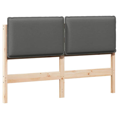 Gepolstertes Kopfteil Natürlich und Hellgrau 140 cm