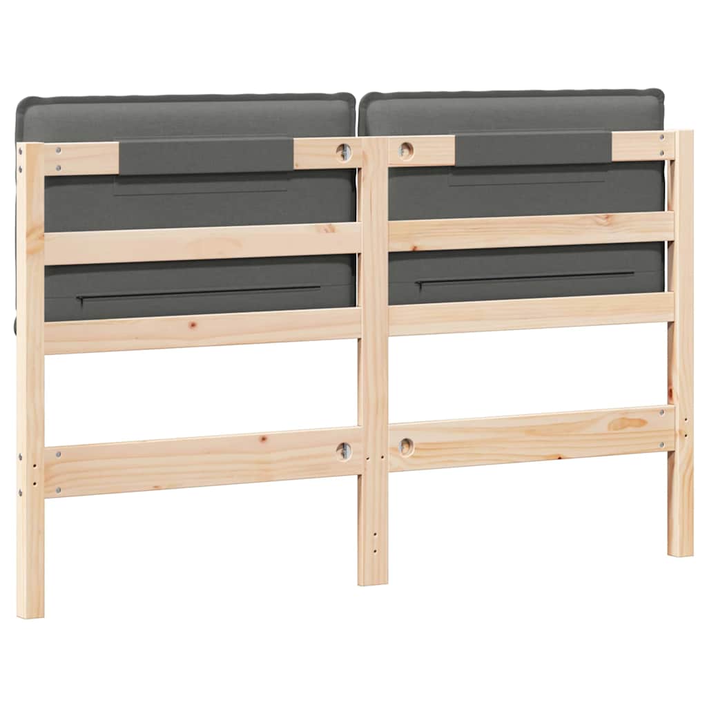 Gepolstertes Kopfteil Natürlich und Hellgrau 140 cm