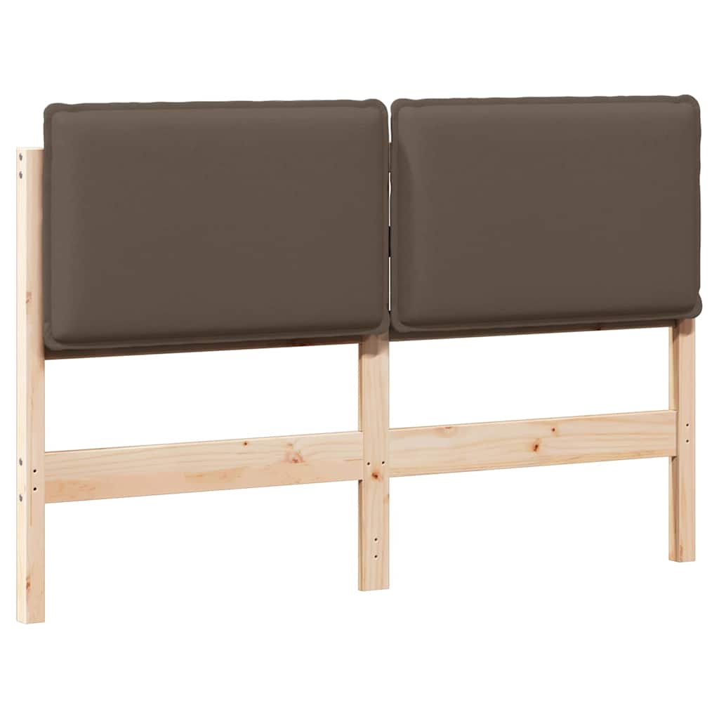 Gepolstertes Kopfteil Natürlich und Hellgrau 140 cm