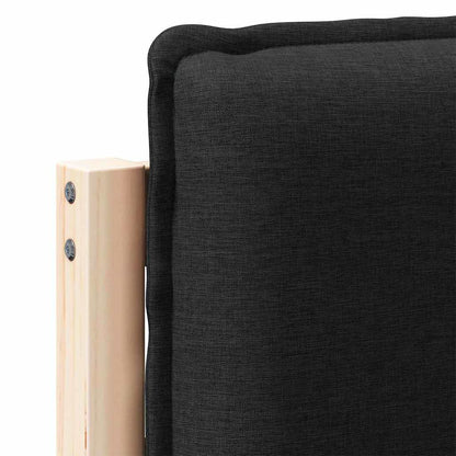 vidaXL Gepolstertes Kopfteil mit Kopfteil Natürlich und Schwarz 135 cm