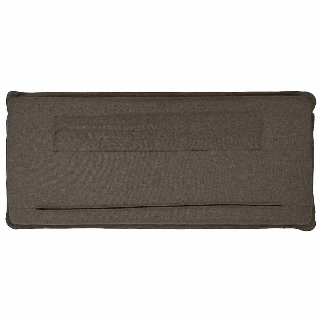 Gepolstertes Kopfteil Natürlich und Hellgrau 135 cm