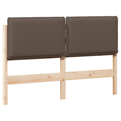 Gepolstertes Kopfteil Natürlich und Hellgrau 135 cm