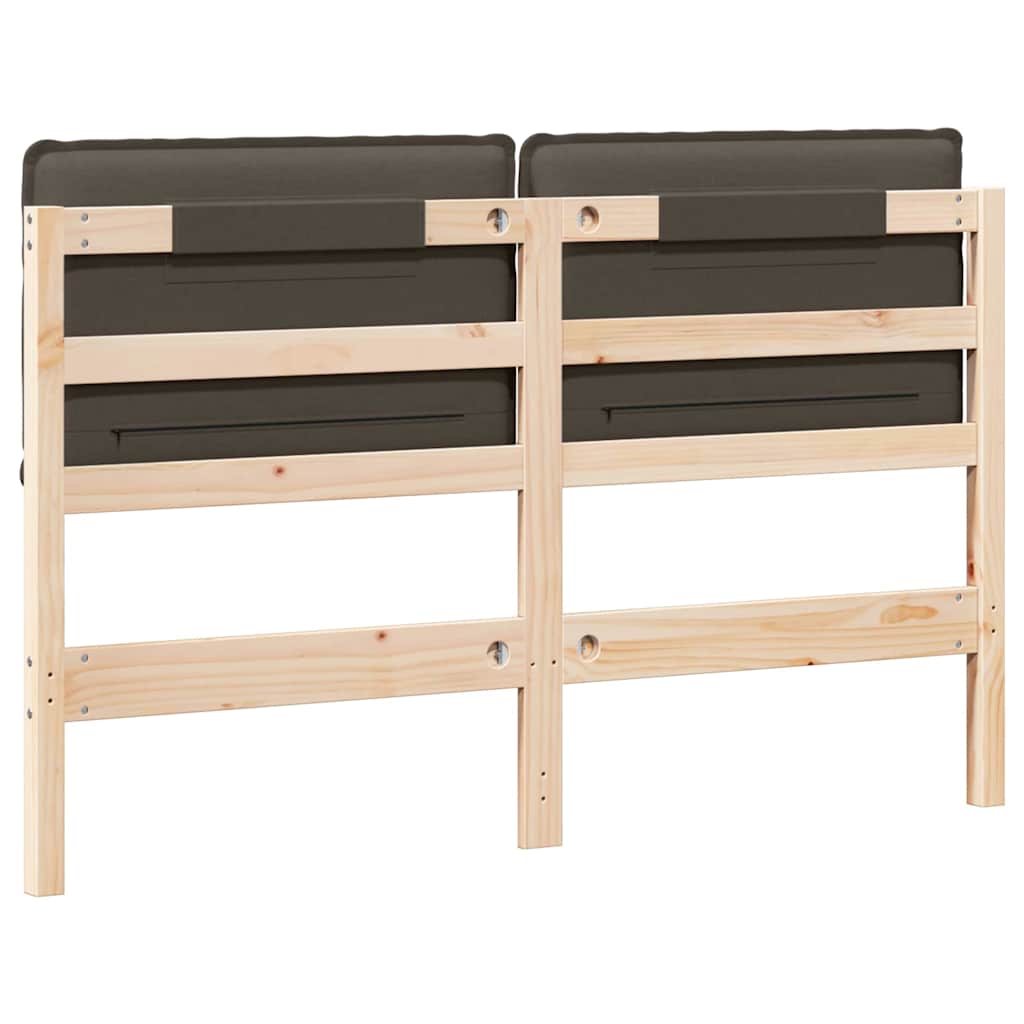 Gepolstertes Kopfteil Natürlich und Hellgrau 135 cm