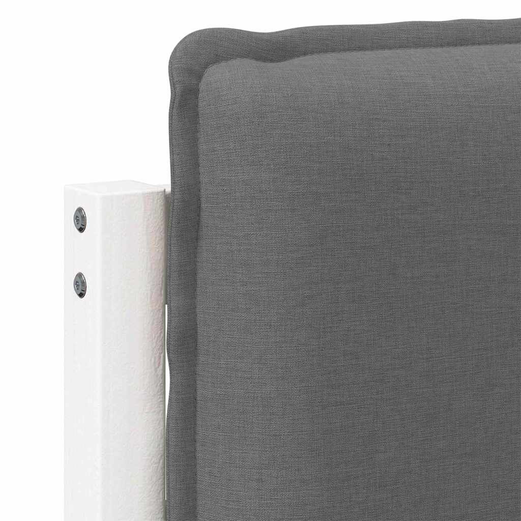 vidaXL Gepolstertes Kopfteil mit Kopfteil Weiß und Hellgrau 135 cm