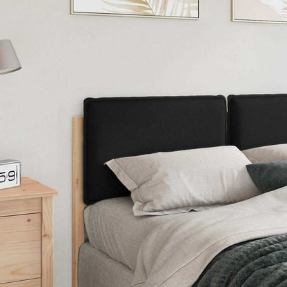 vidaXL Gepolstertes Kopfteil mit Kopfteil Natürlich und Schwarz 120 cm