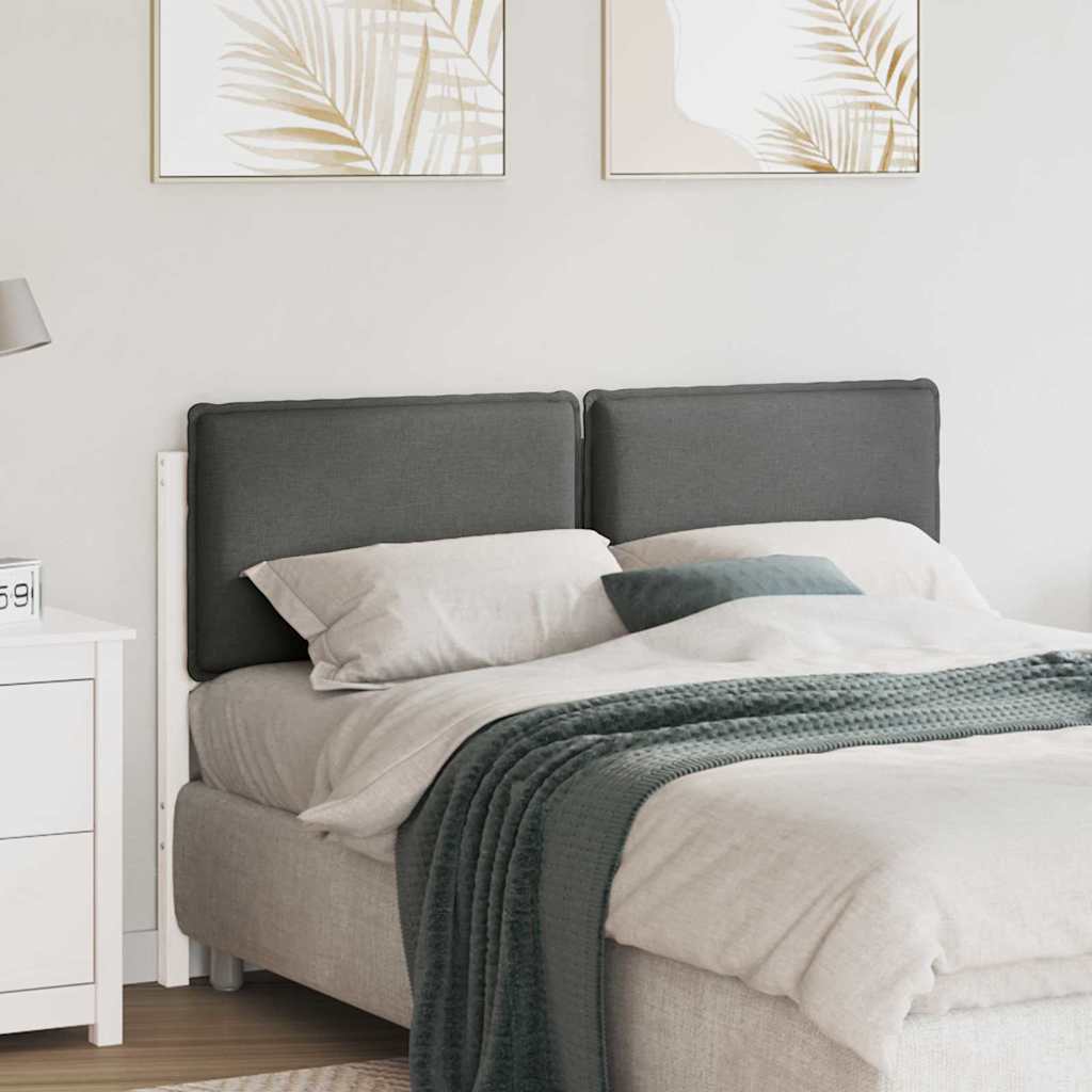 vidaXL Gepolstertes Kopfteil mit Kopfteil Weiß und Hellgrau 120 cm