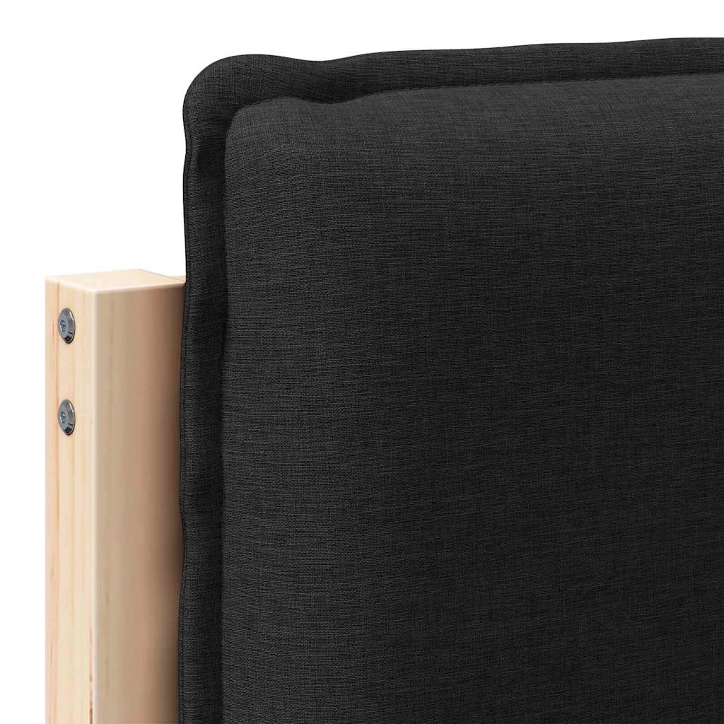 vidaXL Gepolstertes Kopfteil mit Kopfteil Natürlich und Schwarz 80 cm