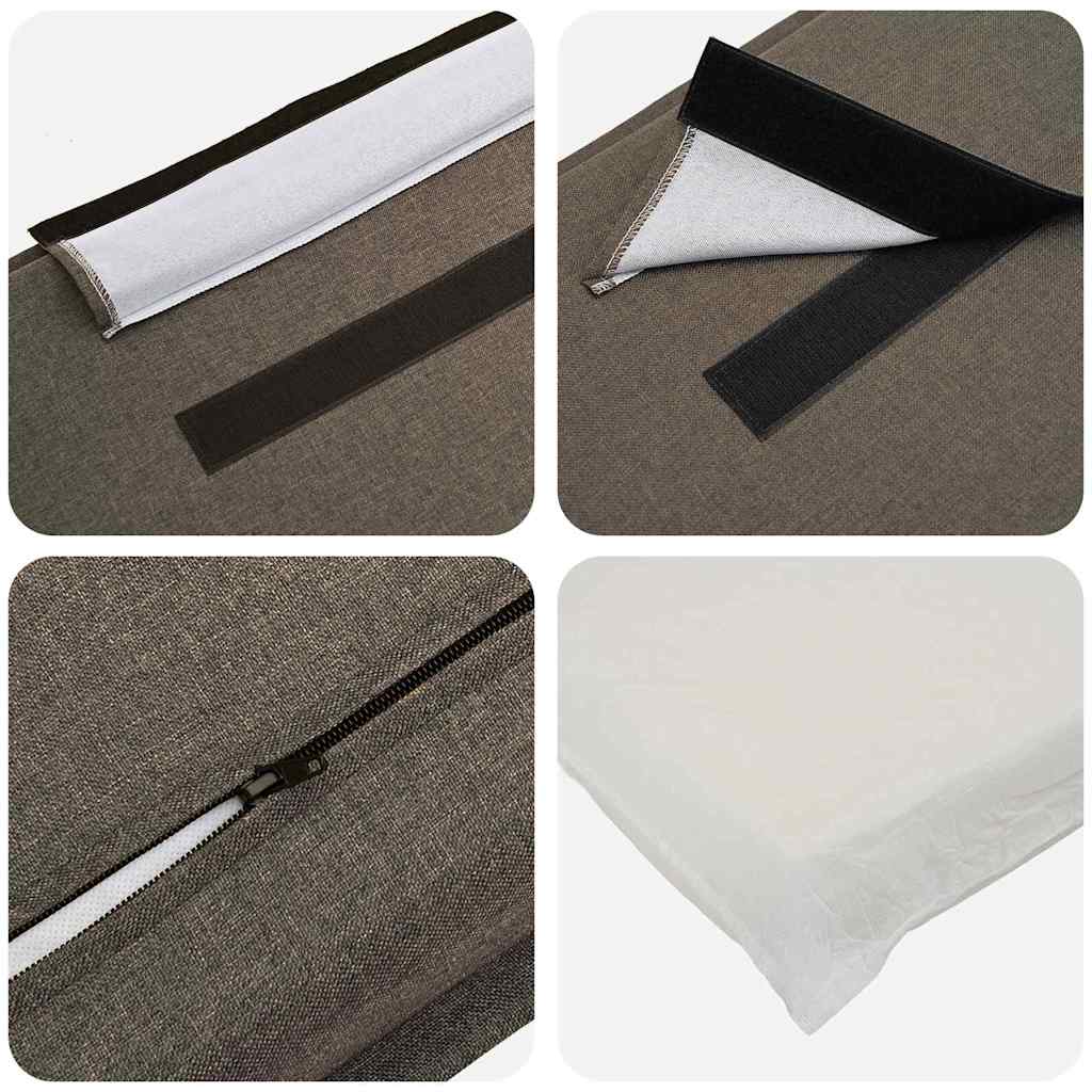 Gepolstertes Kopfteil mit Kopfteil Natürlich und Hellgrau 75 cm