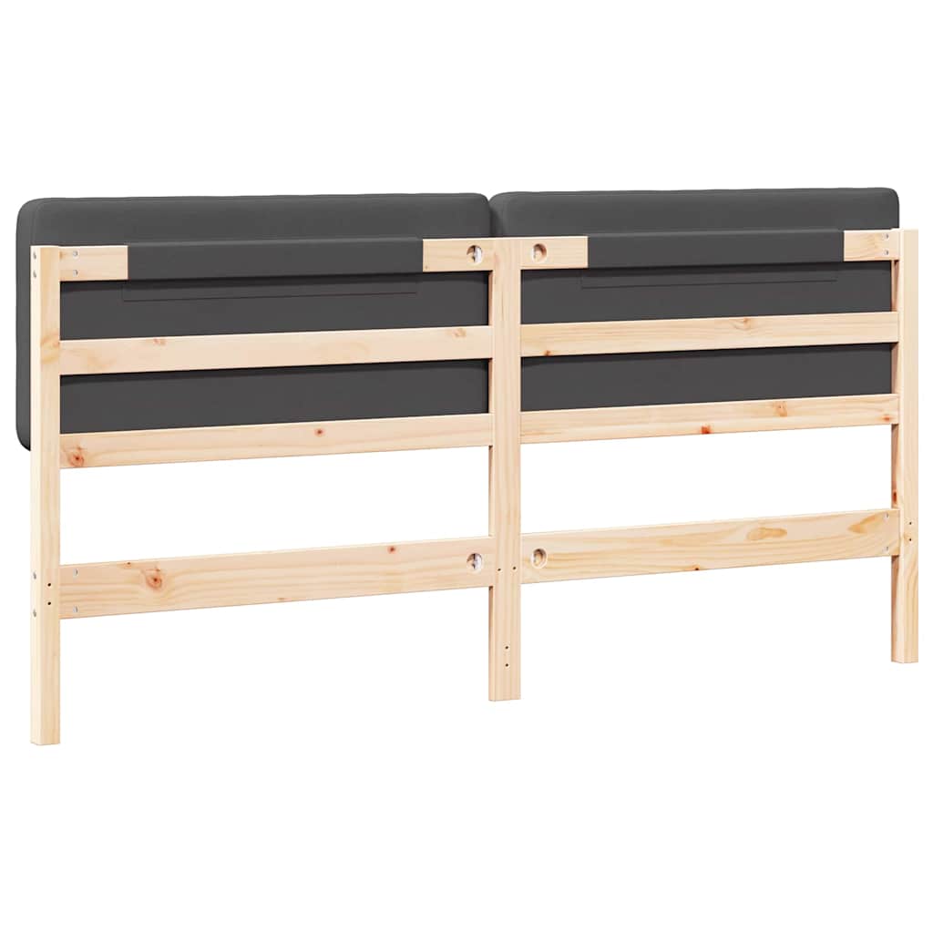 Gepolstertes Kopfteil mit Kopfteil Braun und Dunkelgrau 200 cm