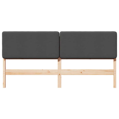 Gepolstertes Kopfteil mit Kopfteil Braun und Dunkelgrau 200 cm