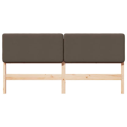 vidaXL Gepolstertes Kopfteil mit Kopfteil Braun und Taupe 200 cm