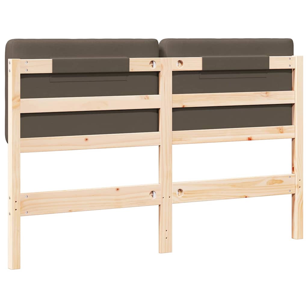 vidaXL Gepolstertes Kopfteil mit Kopfteil Braun und Taupe 160 cm