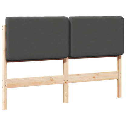 vidaXL Gepolstertes Kopfteil mit Kopfteil Braun und Dunkelgrau 150 cm