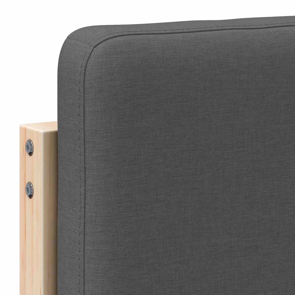 vidaXL Gepolstertes Kopfteil mit Kopfteil Braun und Dunkelgrau 140 cm