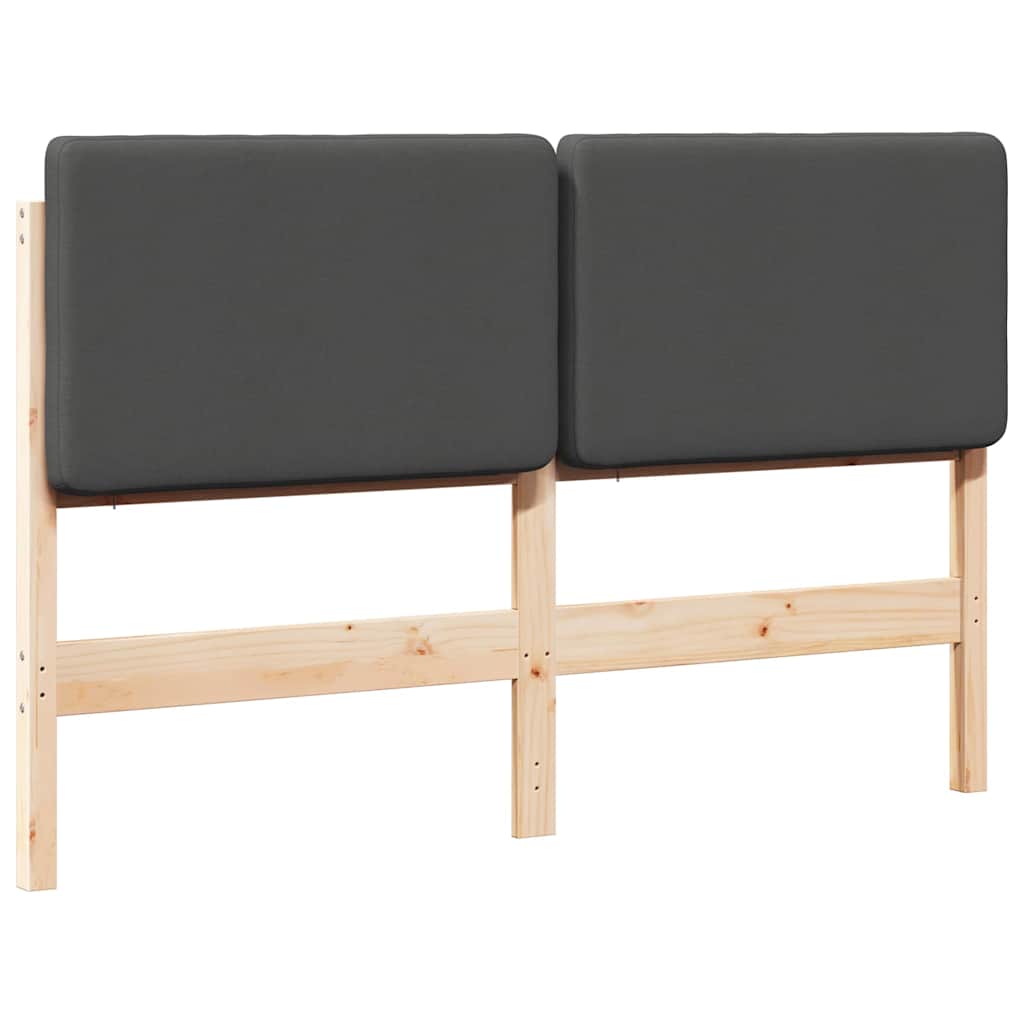 vidaXL Gepolstertes Kopfteil mit Kopfteil Braun und Dunkelgrau 140 cm