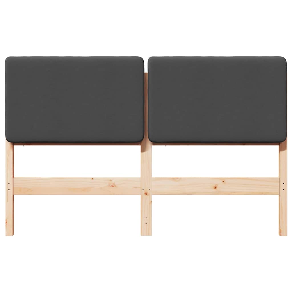 vidaXL Gepolstertes Kopfteil mit Kopfteil Braun und Dunkelgrau 140 cm